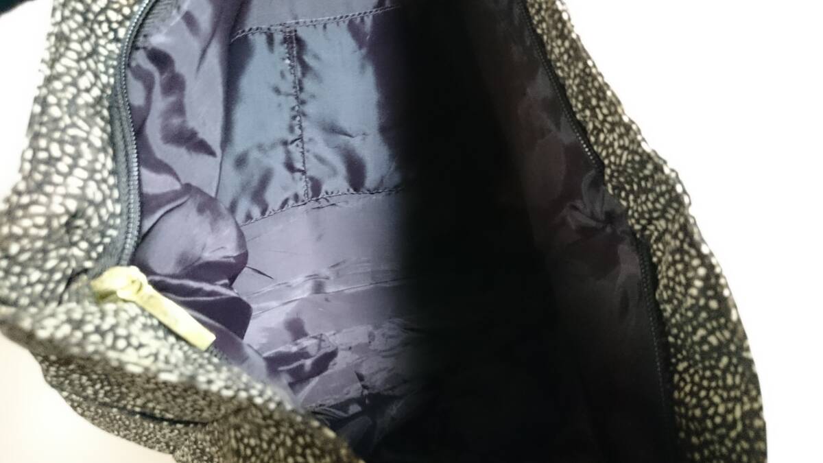 [VALENTINO ROSSA MODA ITALY]トート バッグ/37cm×45cm×12cm/ブラウン×ブラック/美品/USED品