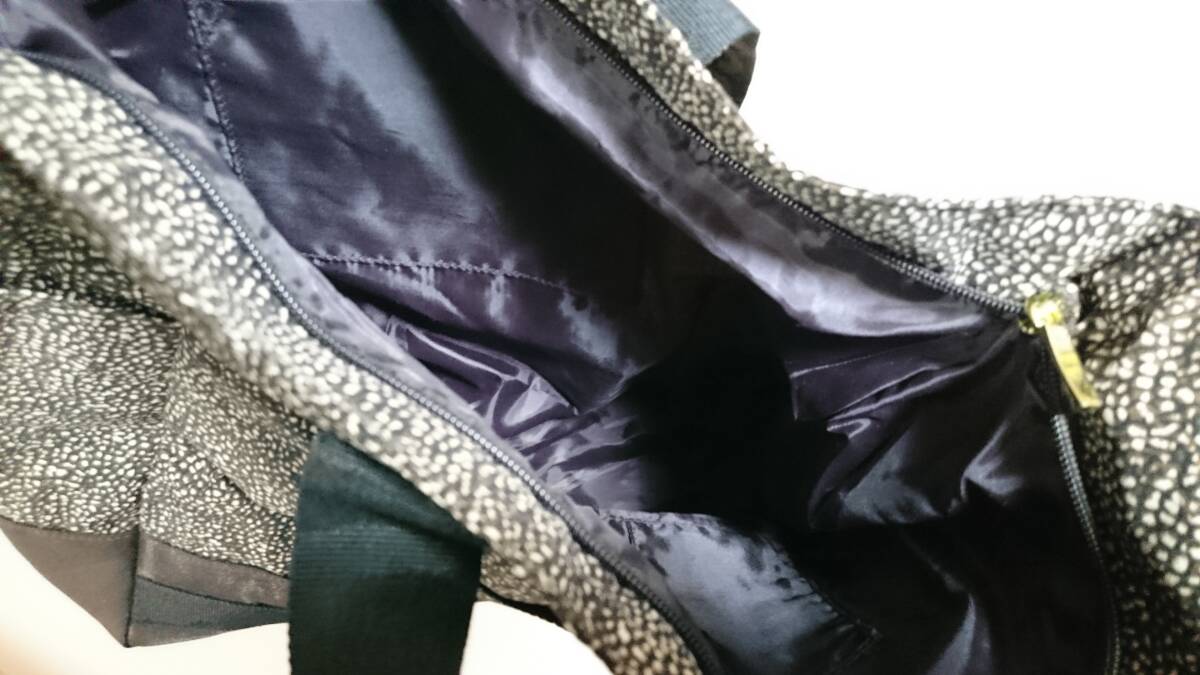 [VALENTINO ROSSA MODA ITALY]トート バッグ/37cm×45cm×12cm/ブラウン×ブラック/美品/USED品