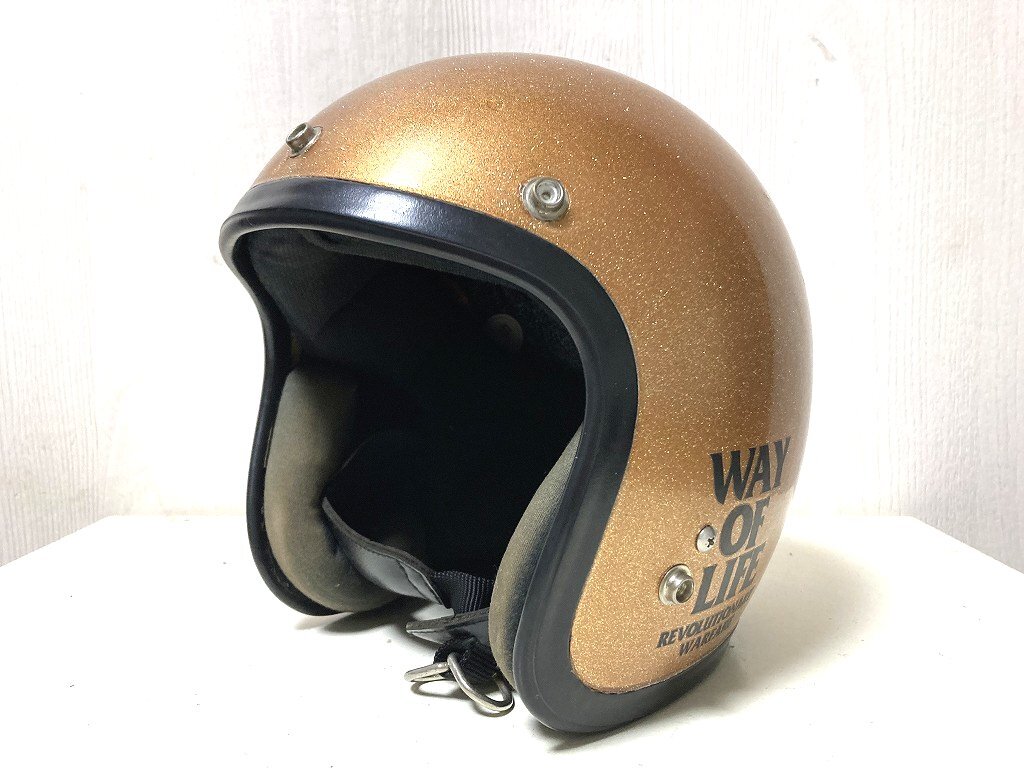 ショウエイD-3ビンテージヘルメット SHOEI 送料無料 Dead Stock 新品 箱付 FANCY D-3 RED × GOLD