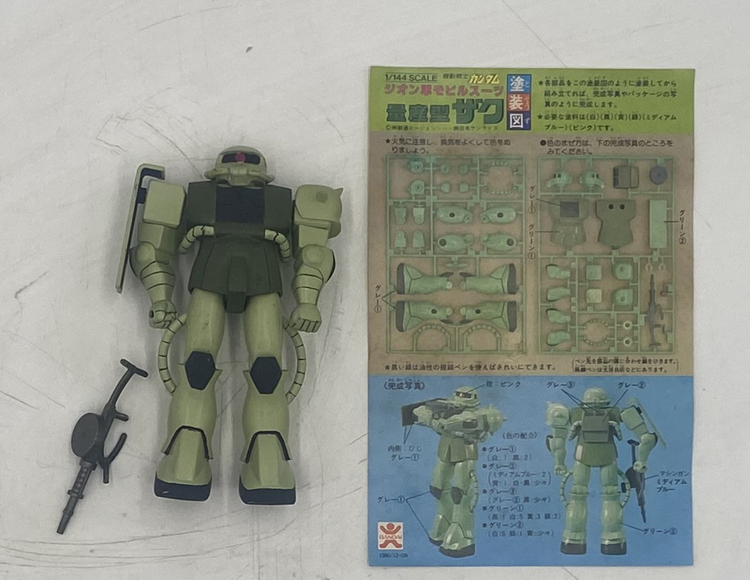 ☆塗装済完成品ジャンク(当時物)☆ ◎旧キット◎ 1/144 MS-06 ☆塗装済完成品ジャンク(当時物)☆ ◎旧キット◎ 1/144 MS-06