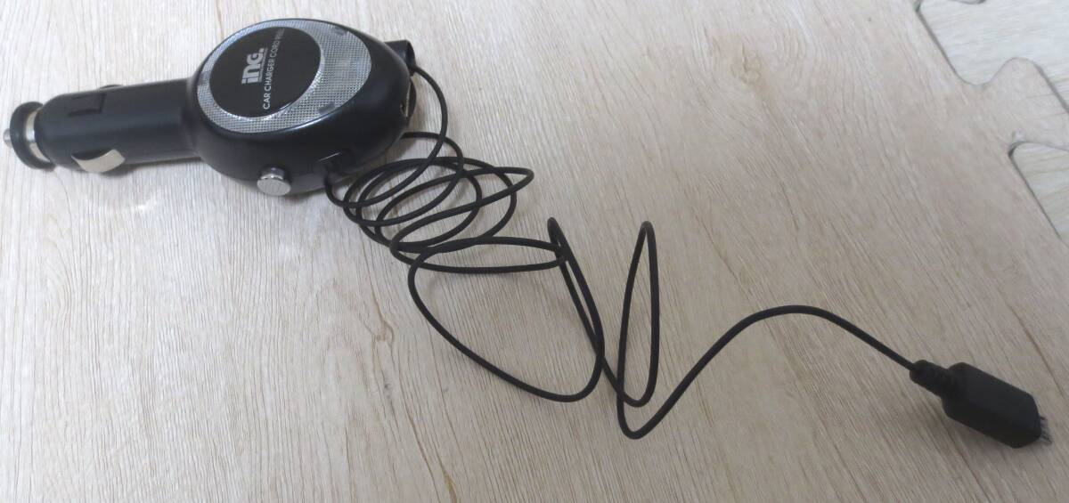 б/у iNG машина charger катушка шнура 1m есть USB зарядное устройство USB порт прикуриватель машина сопутствующие товары Micro USB Type-B(2.0)