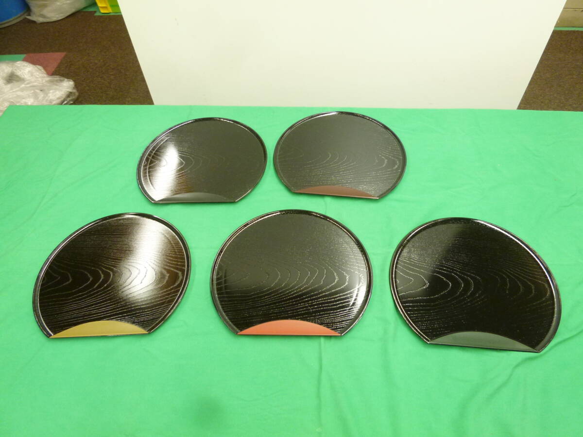 【8623】半月盆　トレイ　5枚セット　未使用品　長期保管品