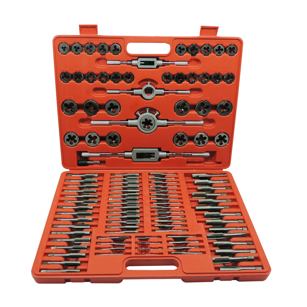 人気品タップ&ダイスセット 110pcsセット 工具 ねじ切り加工 ネジ穴 ネジ山 補修 修正 DIY 大工用具