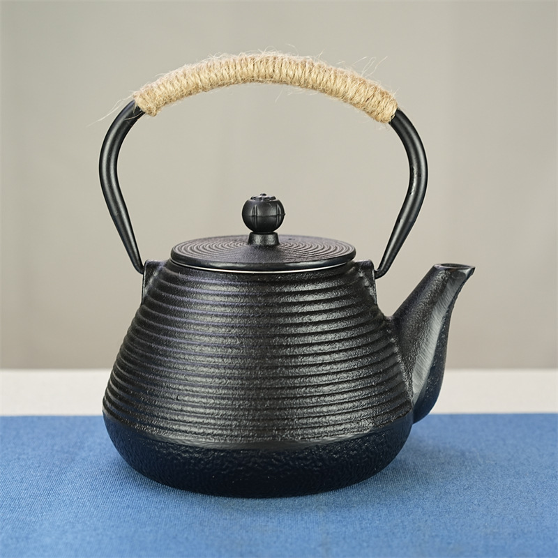 人気品 高品質提梁壺 南部鉄器 老鉄瓶 急須 対応 鉄やかん 鉄分補給 伝統工芸品 茶こし付き ガス火対応 IH対応 1L