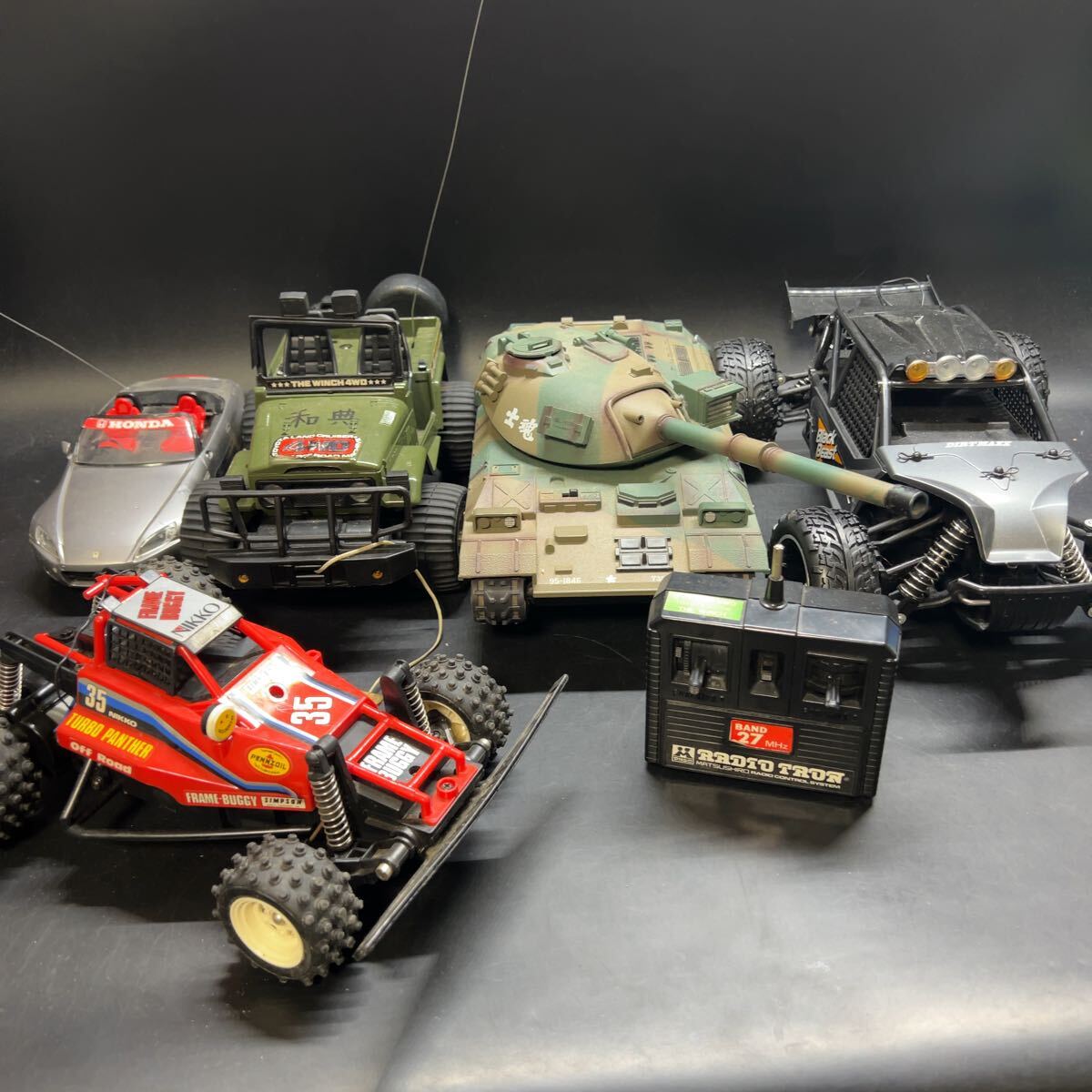 【現状品】ラジコン まとめ 戦車 ザ ウィンチ ターボパンサー 4WD 当時物 昭和レトロ ジャンク