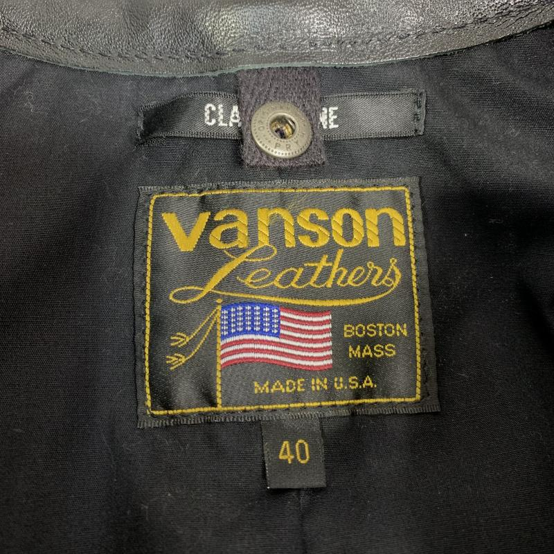 [ б/у ]VANSON×CLAIR DE LUNE BONELEATHER JACKET размер 40 Vanson [240019429100]