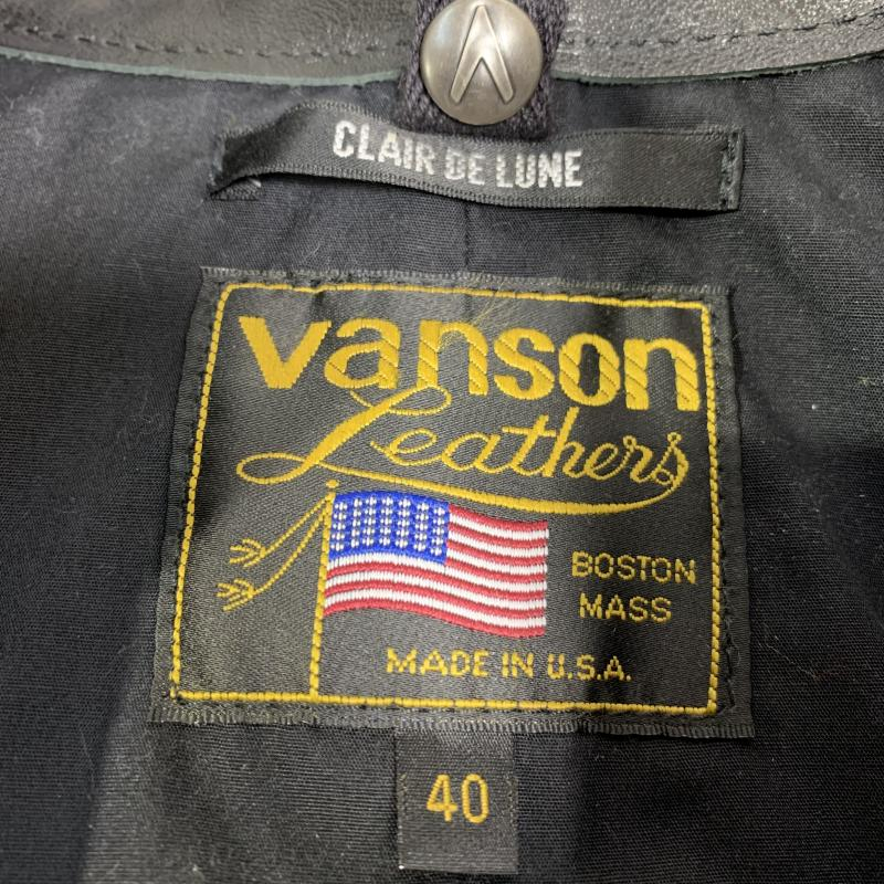 [ б/у ]VANSON×CLAIR DE LUNE BONELEATHER JACKET размер 40 Vanson [240019429100]