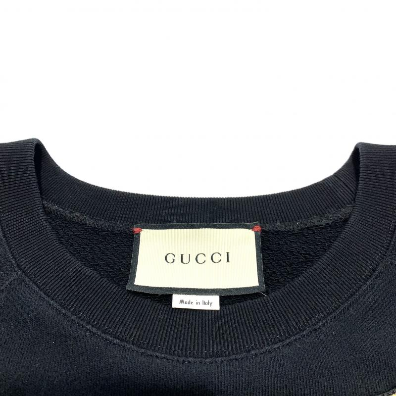 【中古】GUCCI ヴィンテージロゴスウェット S　グッチ　レオパード刺繍　527743-X9X94[240019437961]