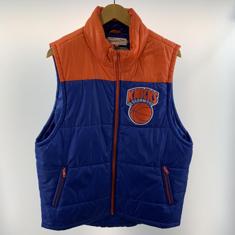 【中古】Mitchell＆ness ダウンベスト L 6156A001071 ミシェルアンドネス ブルー ナイロン[240019449795]
