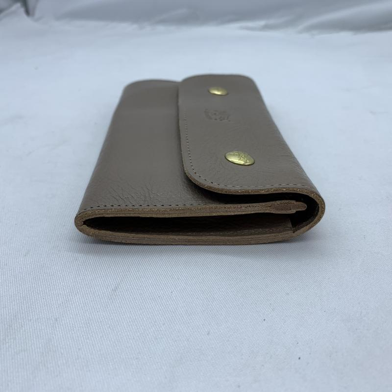 【中古】IL BISONTE フラップミドルウォレット ベージュ イルビゾンテ[240017655964]
