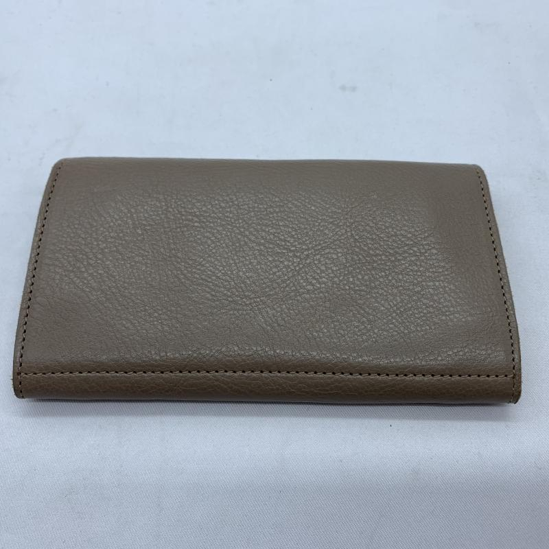 【中古】IL BISONTE フラップミドルウォレット ベージュ イルビゾンテ[240017655964]