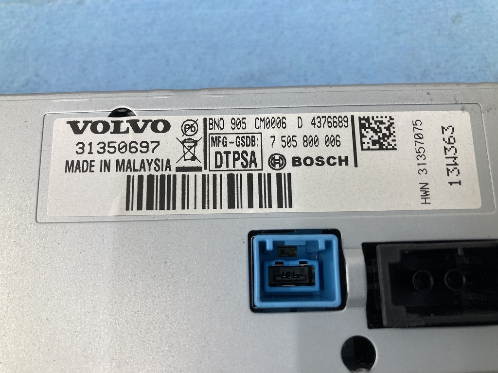 割れ無 動作OK H25年 ボルボ FB4164T V60 Rデザイン 純正 ナビモニター VOLVO 31350697 (L1692)_画像7