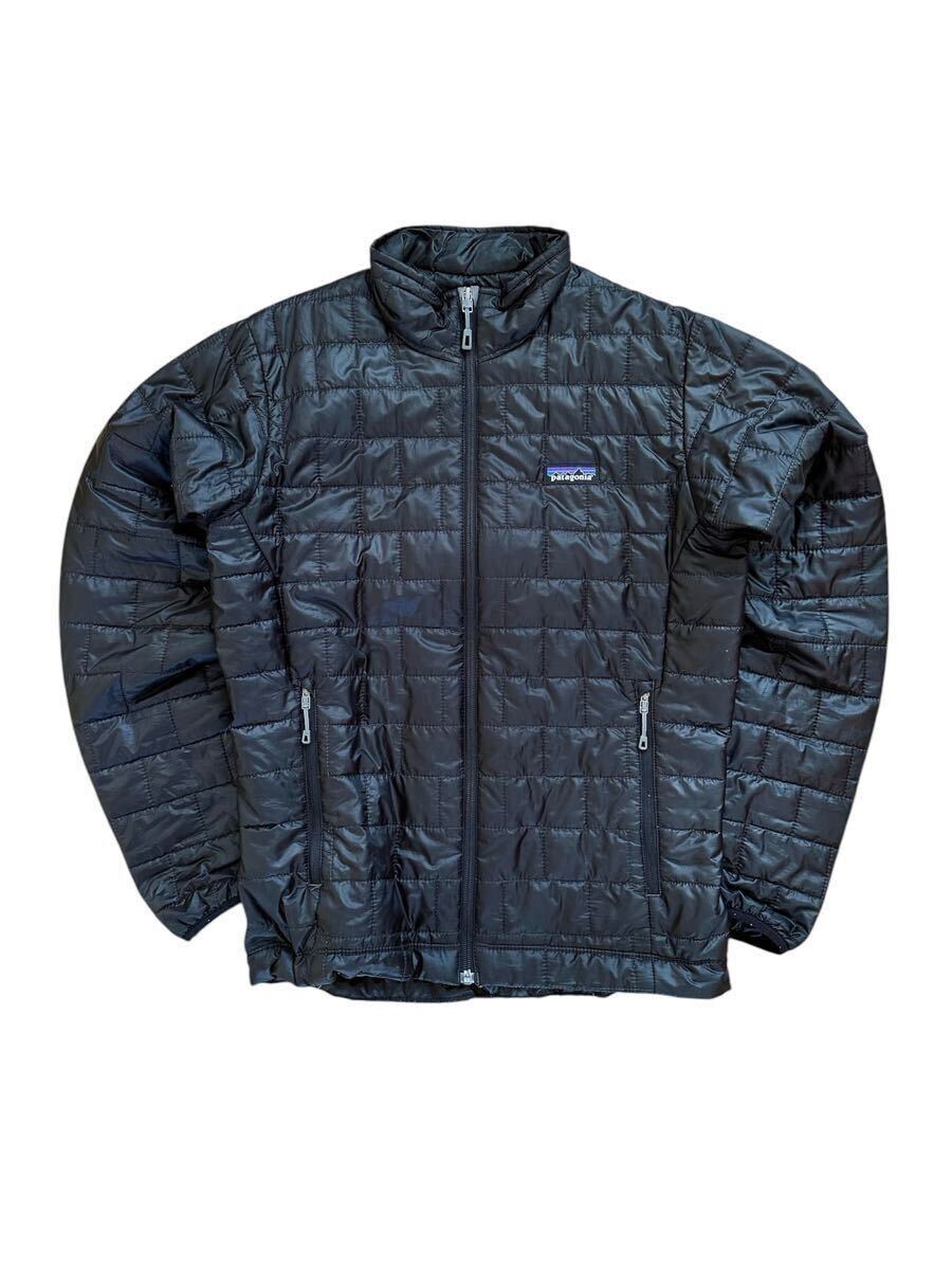 美品【Patagonia】MEN’S NANO PUFF JACKET BLACK ナノパフジャケット ブラック　検/化繊インサレーショション ミッドウェア ハイク 登山