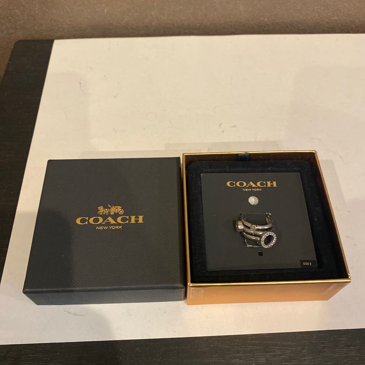 COACH コーチ アクセサリー　3連リング　未使用