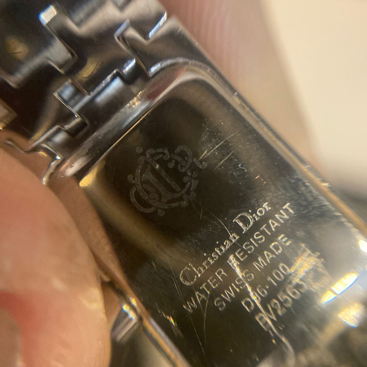  Christian коричневый n Dior браслет type часы D96 разряженная батарея 