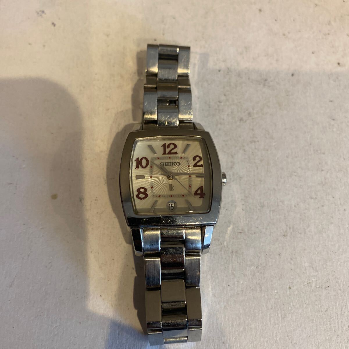 SEIKO セイコー ルキア　 白文字盤　7N82-0EＷ０　クォーツ　電池切れ　動作未確認
