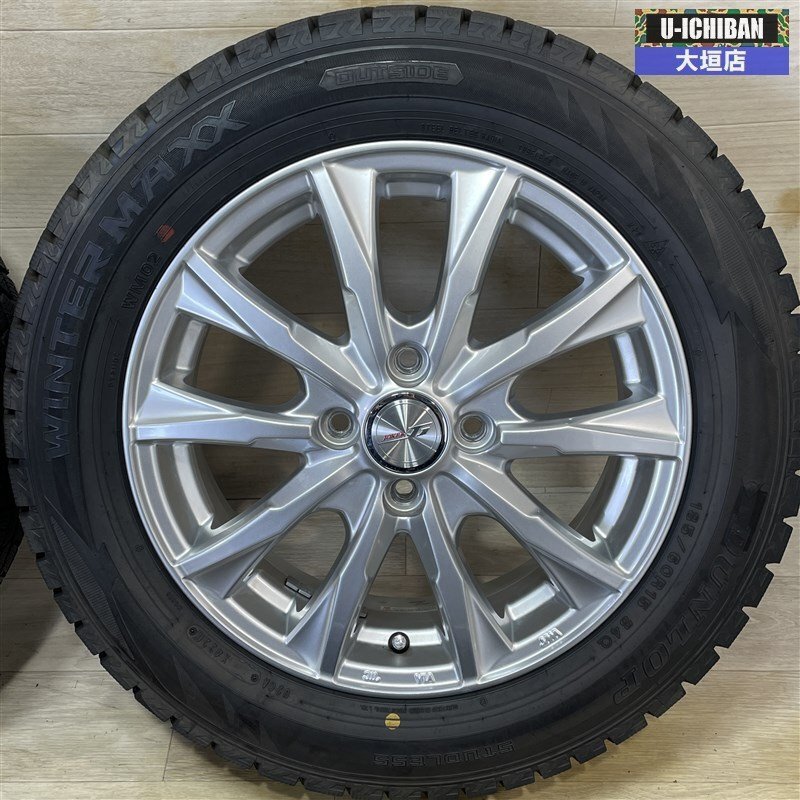 !_ Fit Shuttle и т.п. Joker 5.5-15+50 4H100 2020 год производства spew groove Dunlop WM02 185/60R15 15 дюймовый зимний 4 шт. комплект _W002R