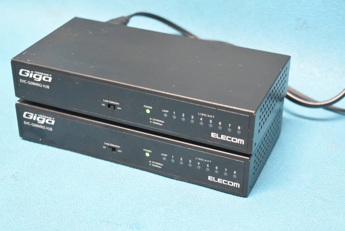 ELECOM/ Elecom Giga соответствует 8 порт переключение ступица /HUB 2 шт. [EHC-G08MN-HJB] *N-650-2(1228)*