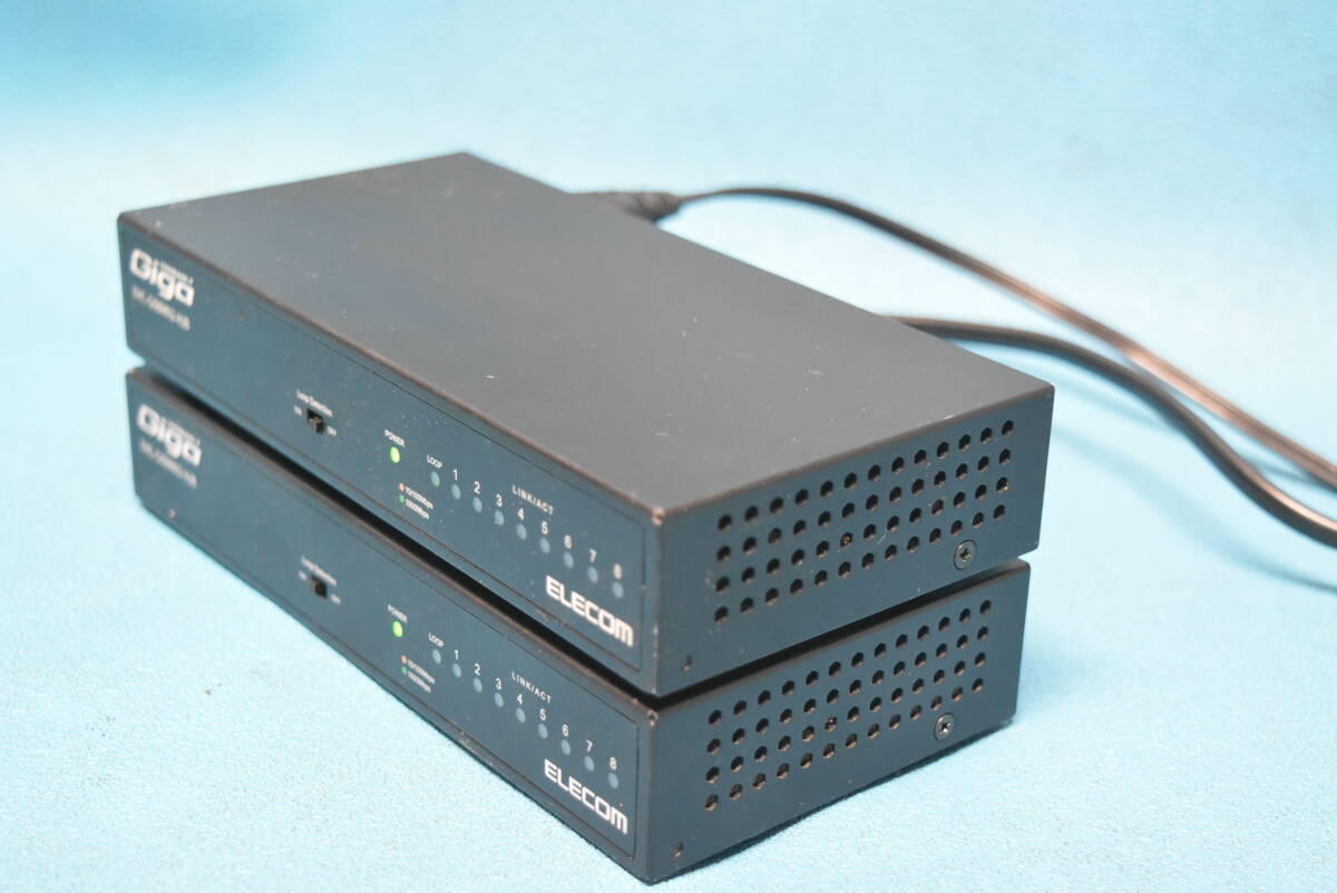 ELECOM/ Elecom Giga соответствует 8 порт переключение ступица /HUB 2 шт. [EHC-G08MN-HJB] *N-650-2(1228)*
