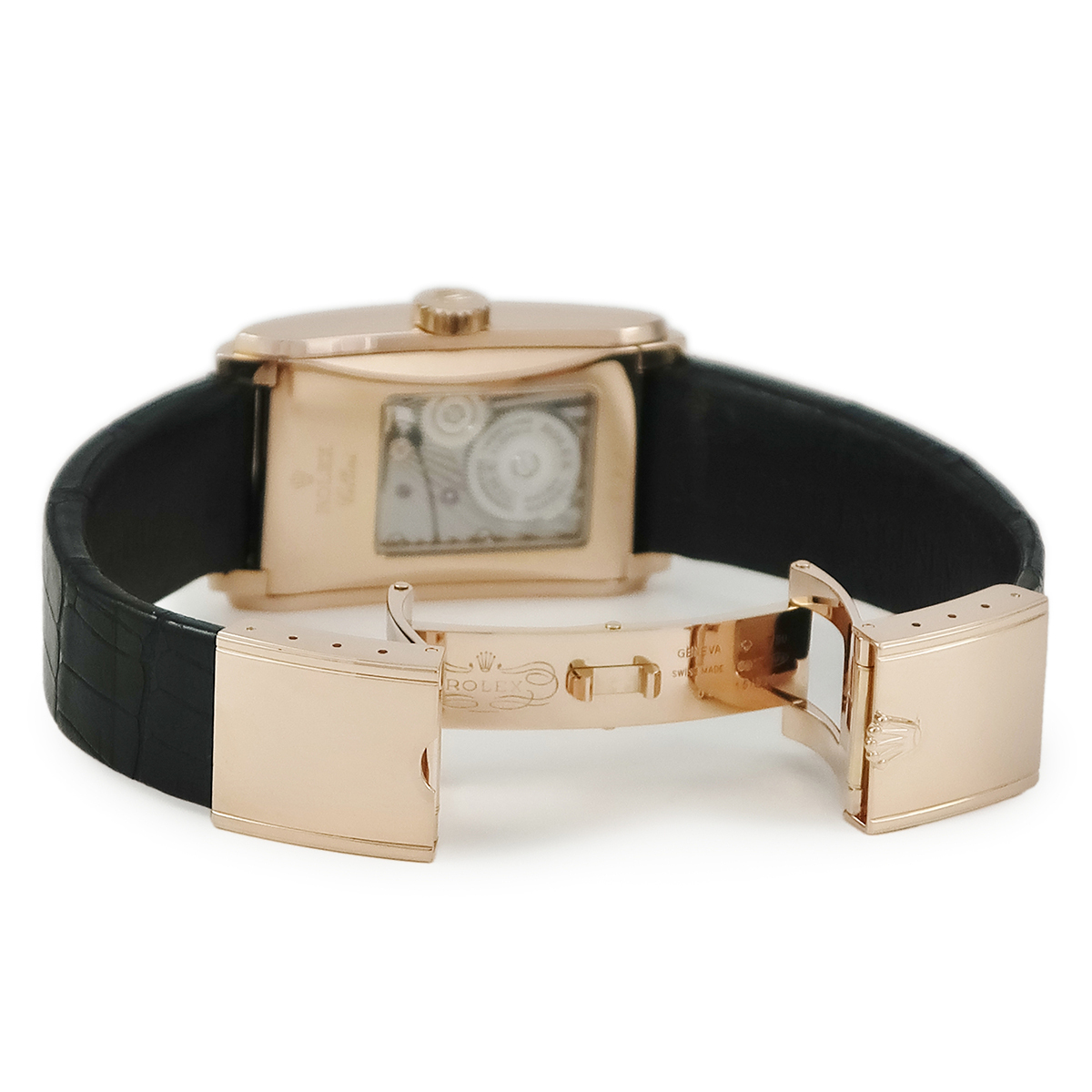 【3年保証】 ロレックス チェリーニ プリンス 5442/5 OH済 D番 K18RG無垢 復(fù)刻モデル ブラックサンビーム 手巻き メンズ 腕時計