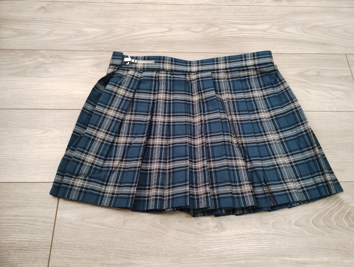 【新品未使用】チェックプリーツミニスカート 青系（コスプレ 女子高生 JK）