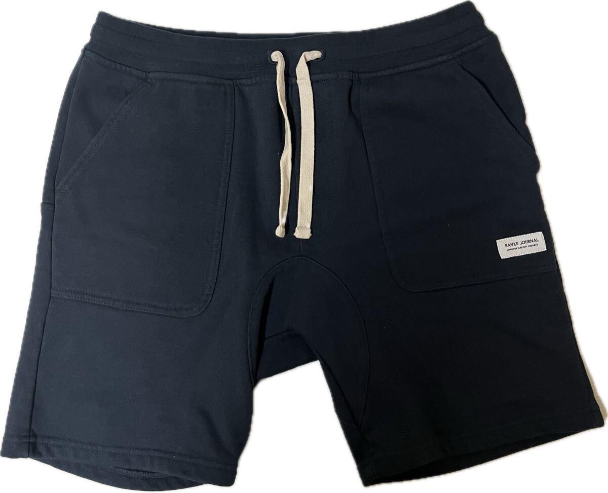 ★BANKS JOURNAL ショートパンツ ポケット付き★バンクスジャーナル ショーツ ハーフパンツ オーガニックコットン★サイズ 30★ネイビー★