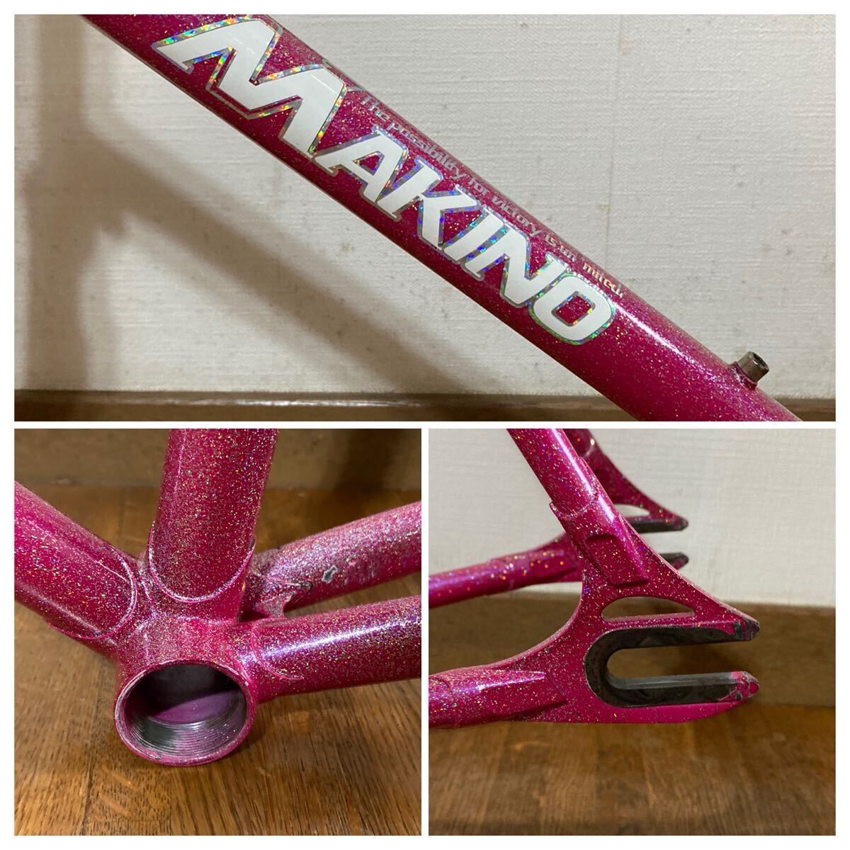 即決 希少 公道使用可 マキノ 競輪 フレーム CT約560 makino 即決 希少 公道使用可 マキノ 競輪 フレーム CT約560 makino