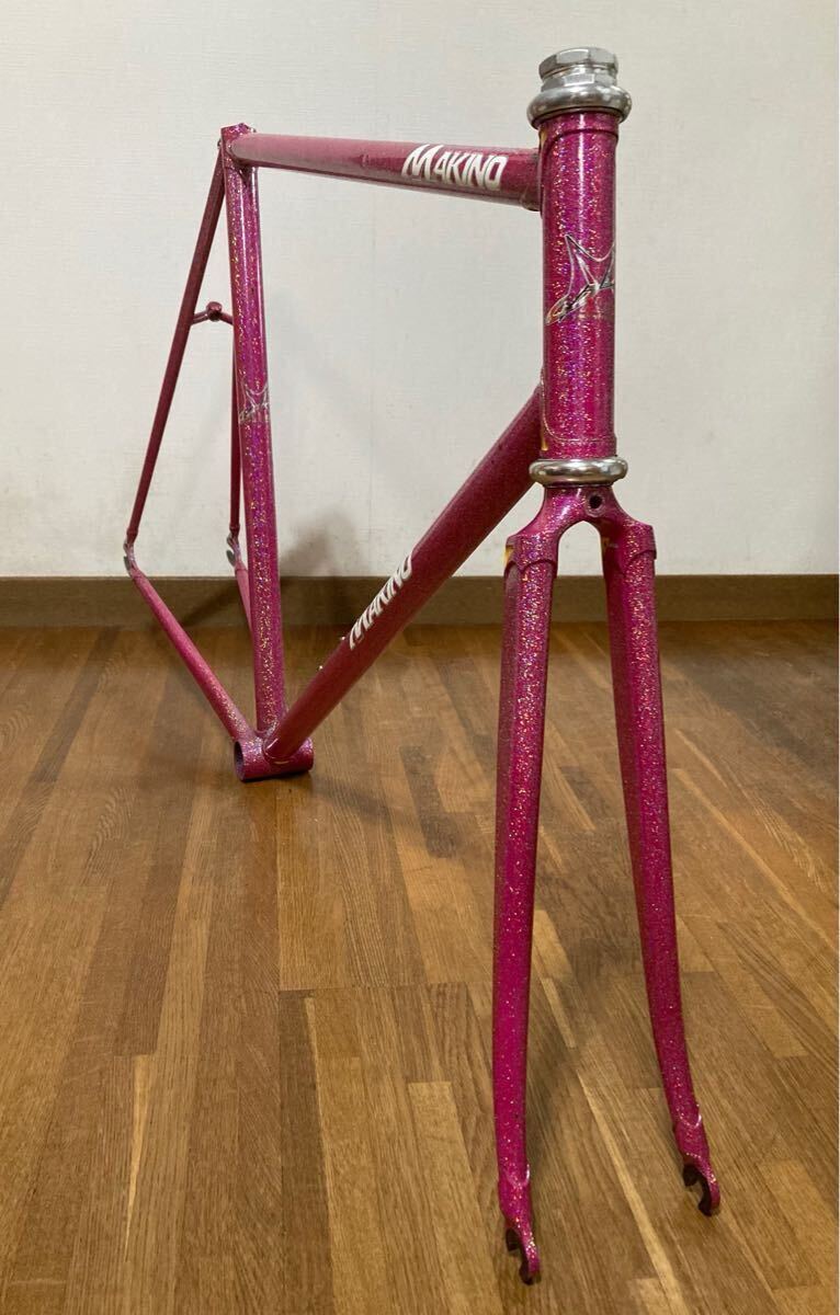 即決 希少 公道使用可 マキノ 競輪 フレーム CT約560 makino 即決 希少 公道使用可 マキノ 競輪 フレーム CT約560 makino