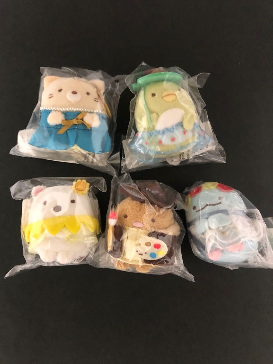 すみっコぐらし ロンドン ナショナルギャラリー展 限定 てのりぬいぐるみ 5種セット 限定品 ゴッホ レンブラント フェルメール モネ ドガ