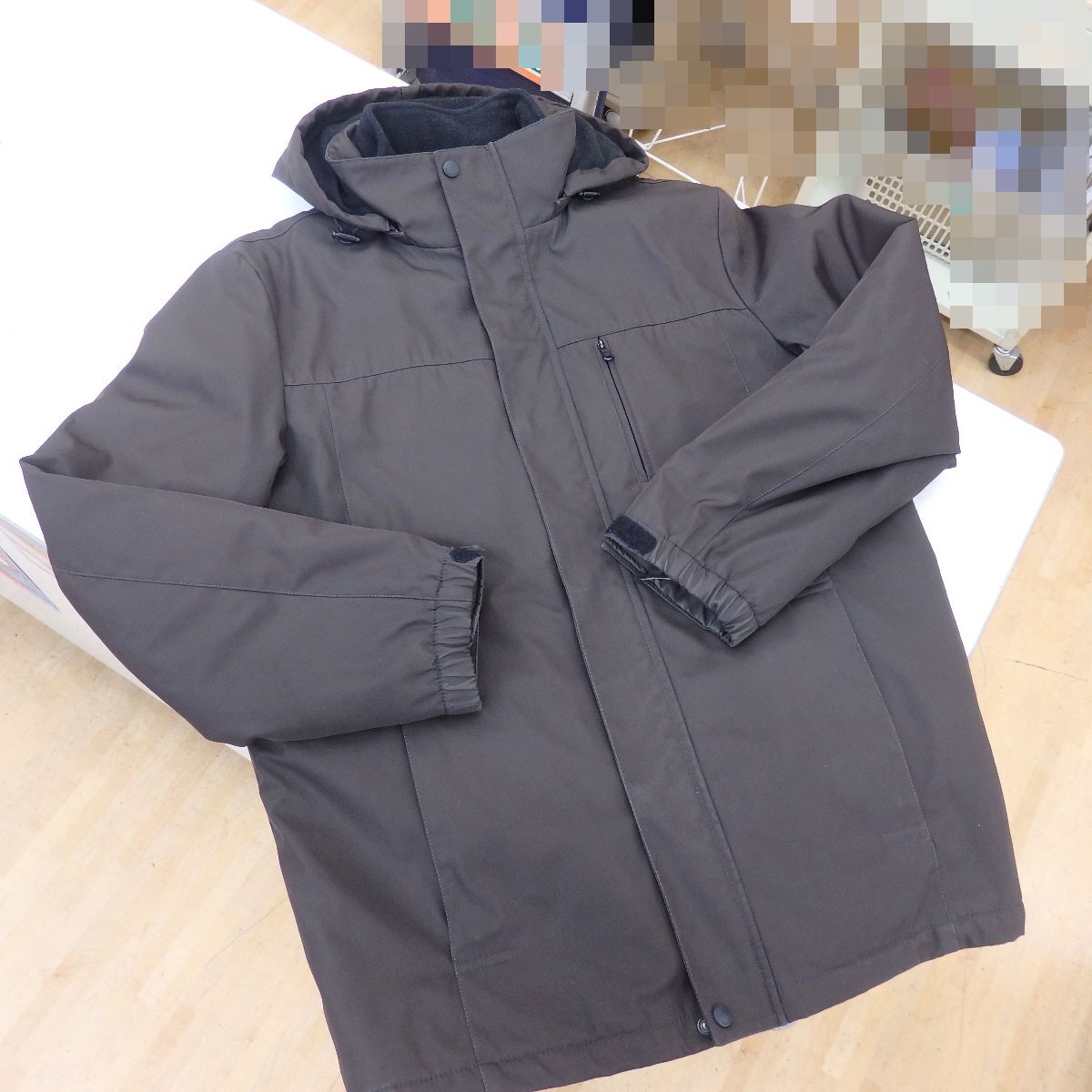 C290【本物保証】 Calvin Klein カルバンクライン ソフトシェルジャケット Mサイズ ブラウン 裏フリース ジャンパー アウター メンズ