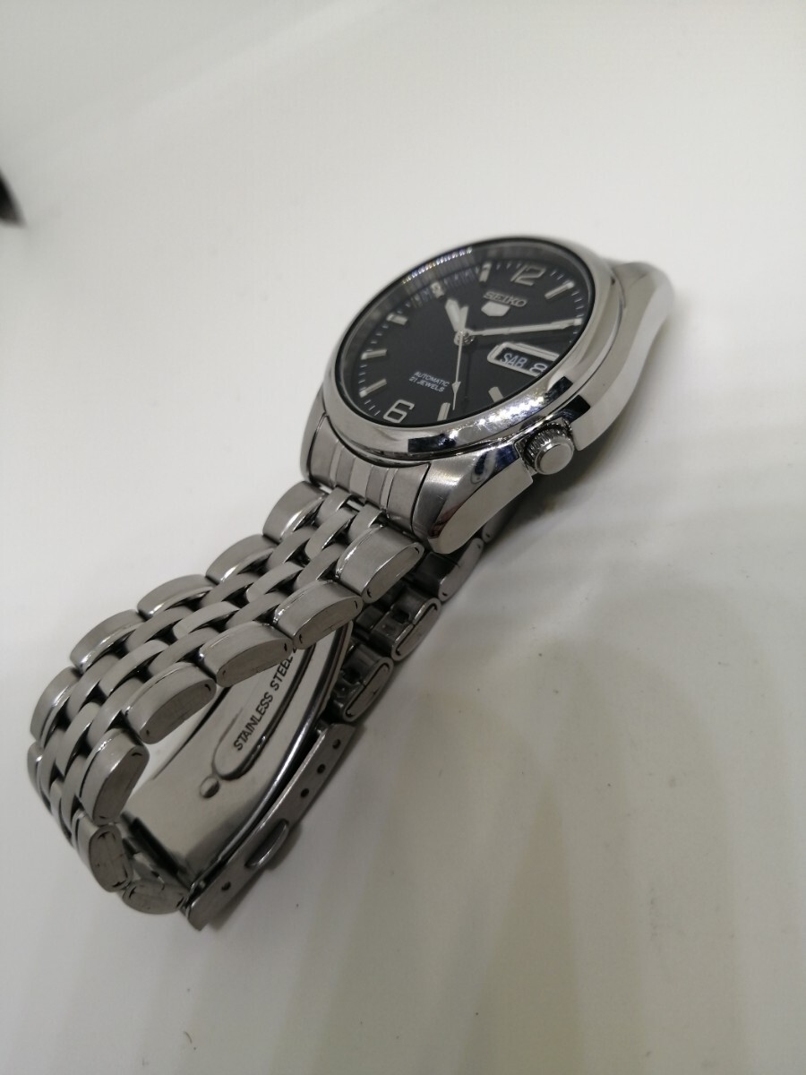 稼働品】SEIKO セイコーファイブ 7S26-01V0 メンズデイデイト自動巻 