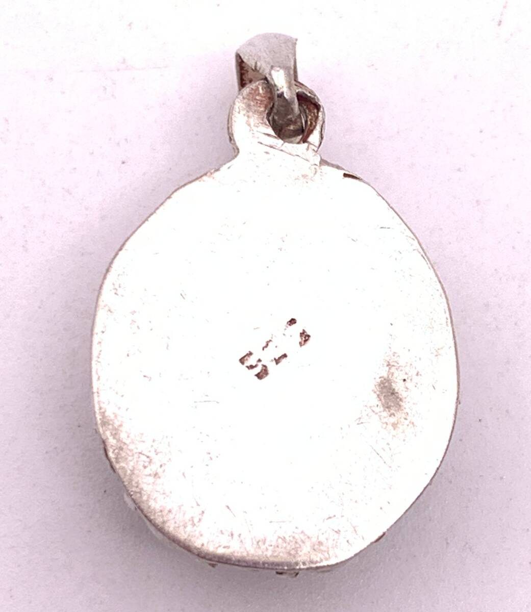 天然石ターコイズsilver925トップ/HANDMADE-TR4_画像3