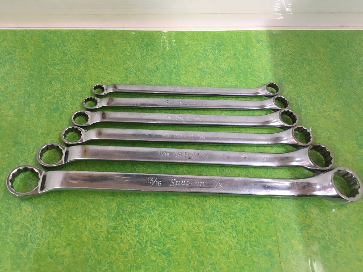 【中古品】【0907】Snap-on 旧ロゴ メガネレンチ セット インチ XB　IT1TXIGZ1554