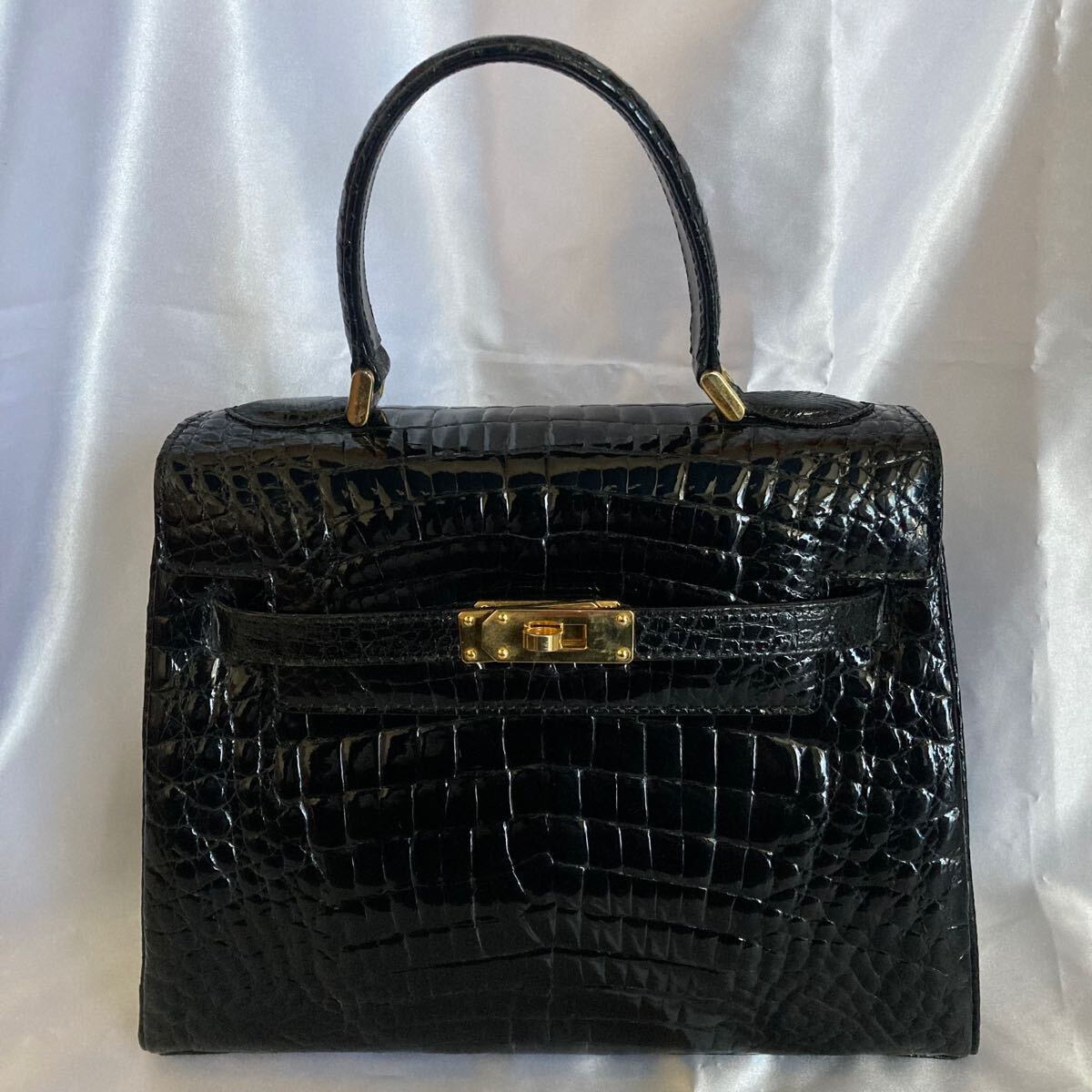 RODANIA ロダニア 2WAYハンドバッグ クロコダイル ブラック RODANIA ロダニア 2WAYハンドバッグ クロコダイル ブラック