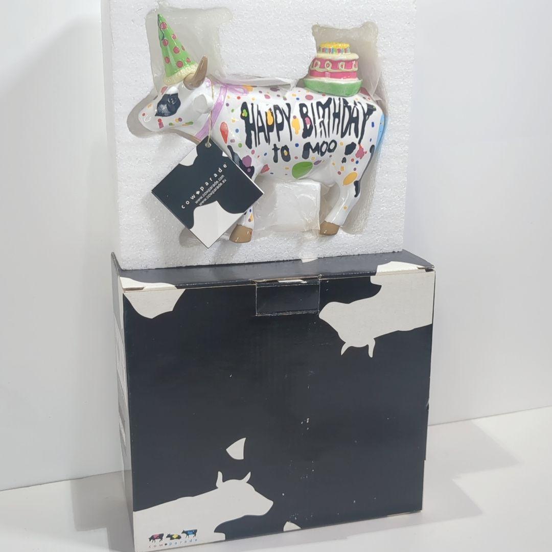 カウパレード Happy Birthday to Moo 牛 置物 箱付き カウパレード Happy Birthday to Moo 牛 置物 箱付き