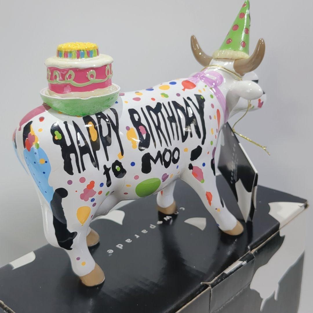 カウパレード Happy Birthday to Moo 牛 置物 箱付き カウパレード Happy Birthday to Moo 牛 置物 箱付き