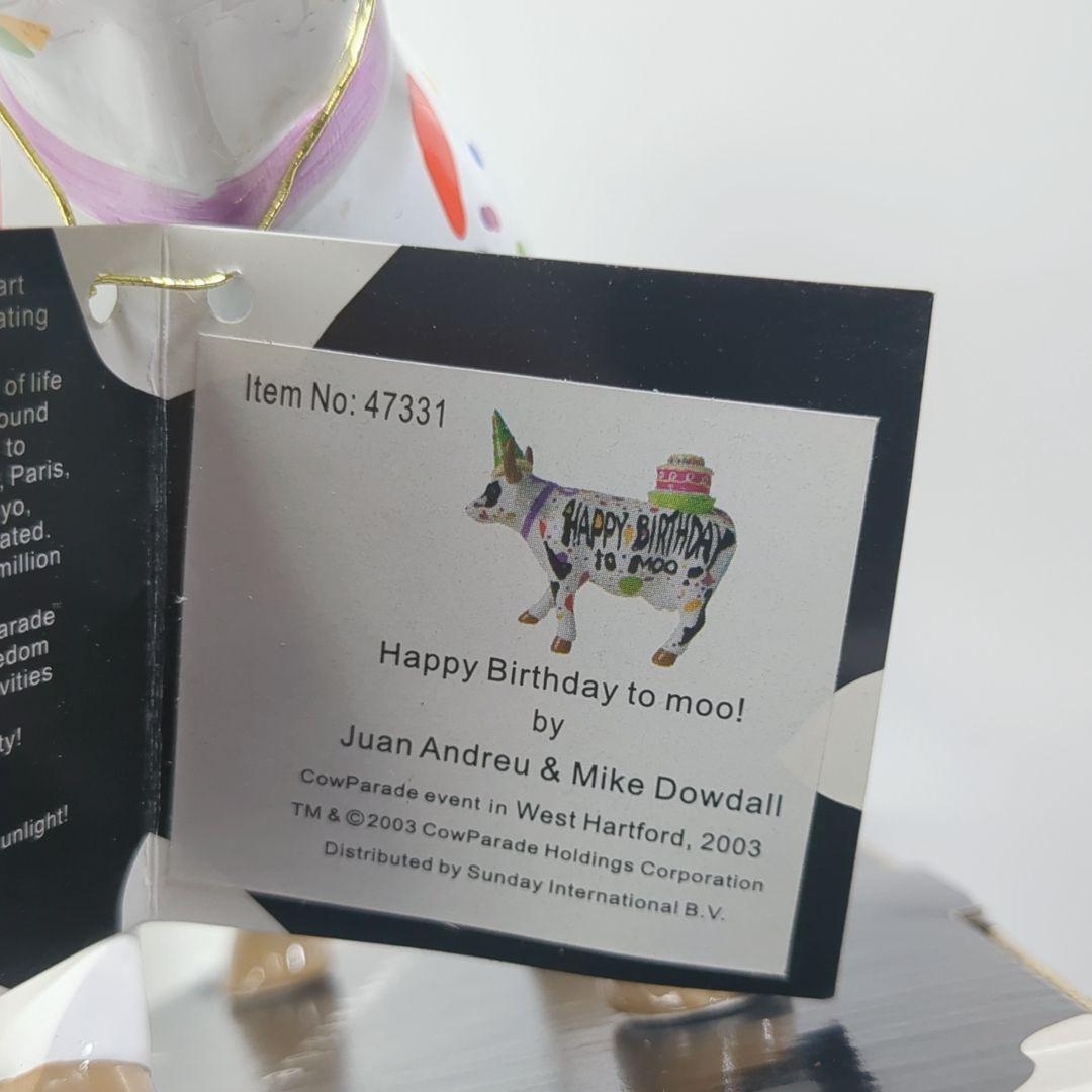 カウパレード Happy Birthday to Moo 牛 置物 箱付き カウパレード Happy Birthday to Moo 牛 置物 箱付き