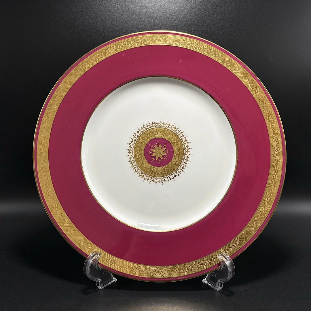 ミントン ティファニー 金彩キャビネットプレート MINTON Tiffany 特注品 英国アンティーク