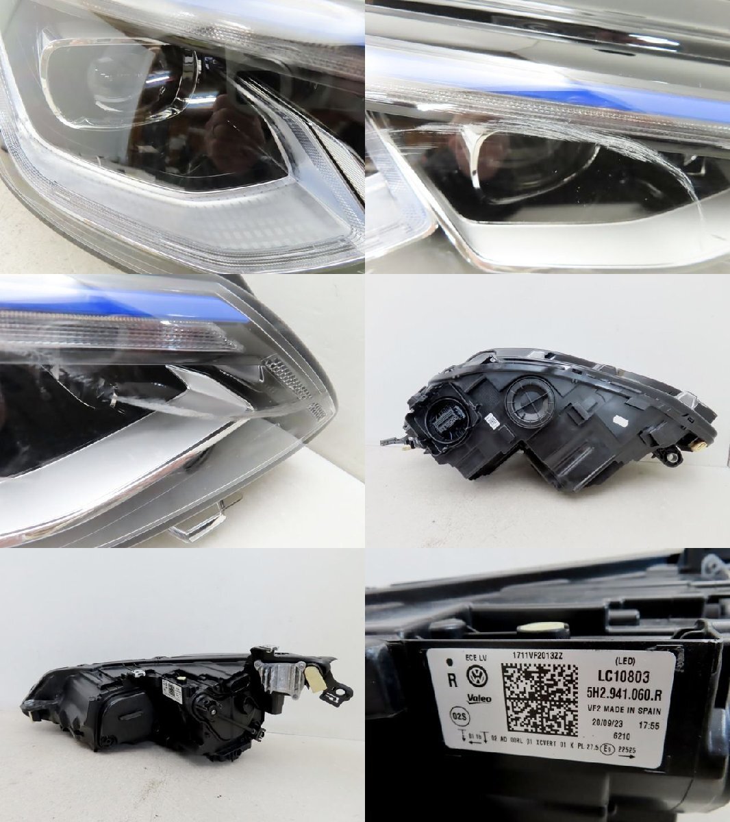 【即決有】 ワーゲン ゴルフⅧ 8 5H 純正 右 ヘッドライト LED 5H2.941.060 (n002296)