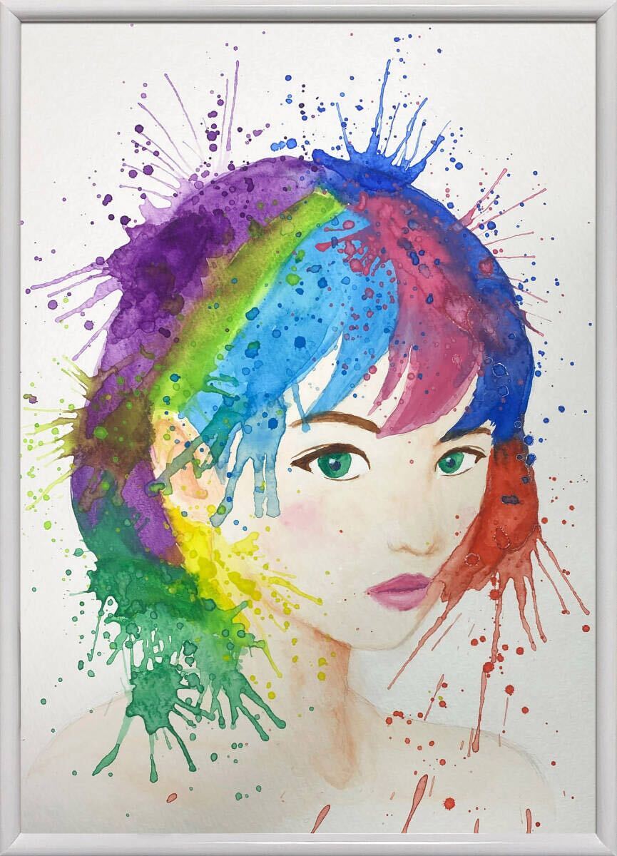 水彩画9（額装あり）