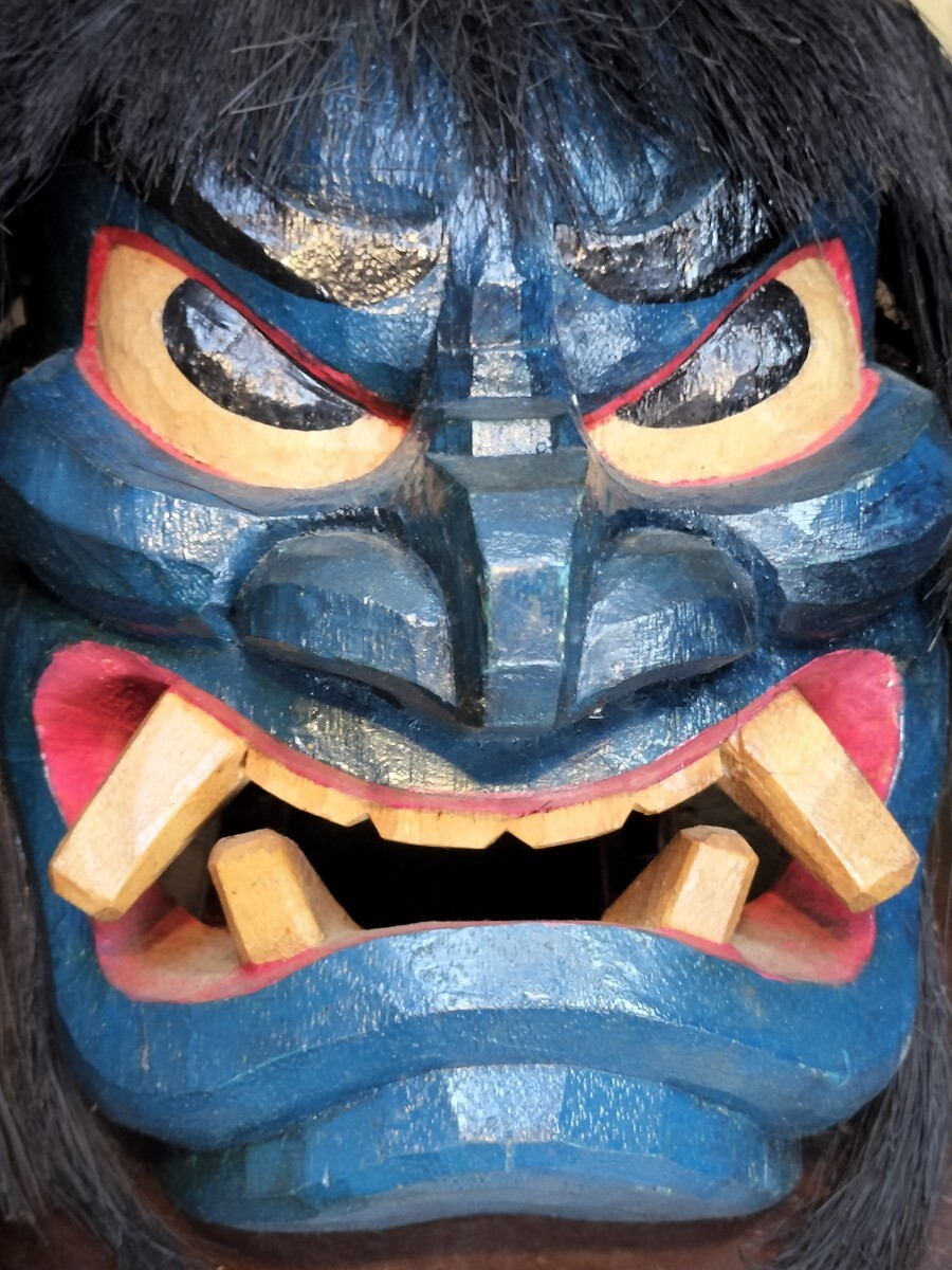 希少/秋田県/名物/ナマハゲ/彫/お面/木彫り/なまはげ/男鹿/石川 希少/秋田県/名物/ナマハゲ/彫/お面/木彫り/なまはげ/男鹿/石川