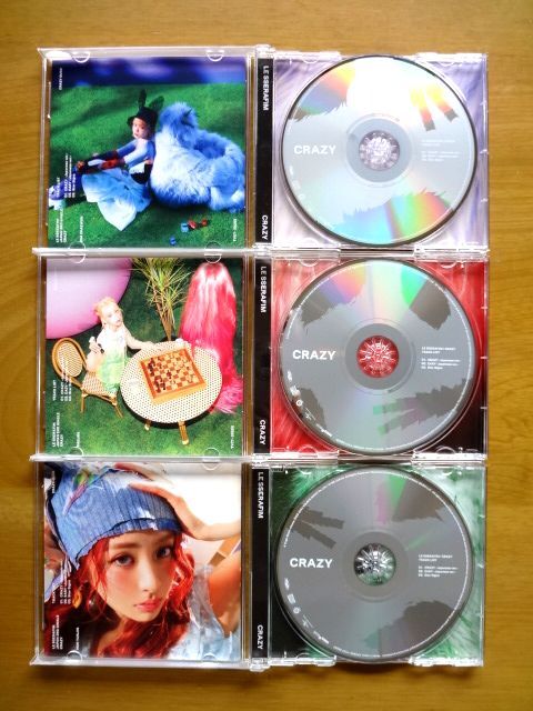 LESSERAFIM ルセラフィム / CRAZY ソロジャケット盤 CD 5種 + 封入カード 10種 + ユニバ特典 フォトカード 5種 コンプ / 送料360円