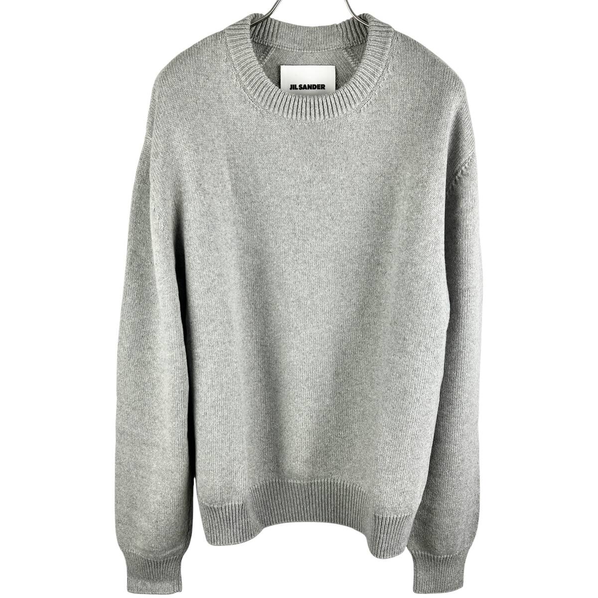 JILSANDER(ジルサンダー) CASHMERE CREWNECK KNIT TOPS 23AW (grey)