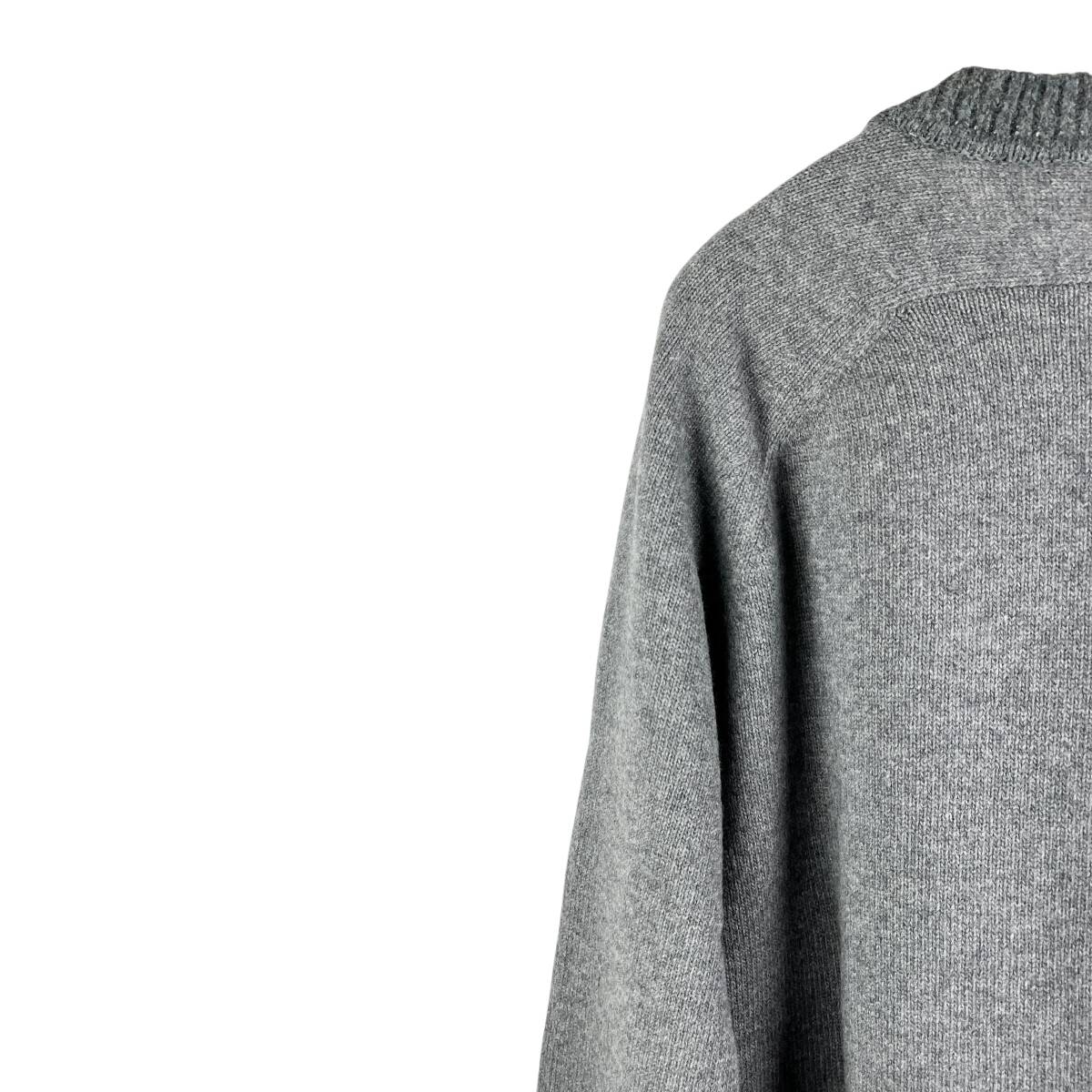 JILSANDER( Jil Sander ) BICOLOR DESIGN CREWNECK KNIT TOPS (grey)
