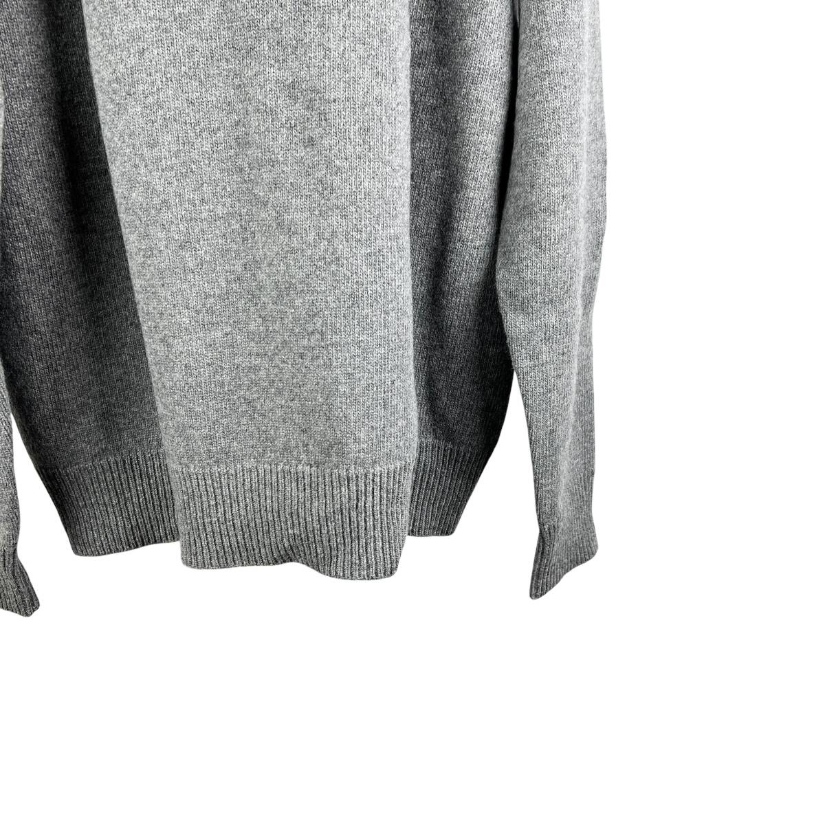 JILSANDER( Jil Sander ) BICOLOR DESIGN CREWNECK KNIT TOPS (grey)