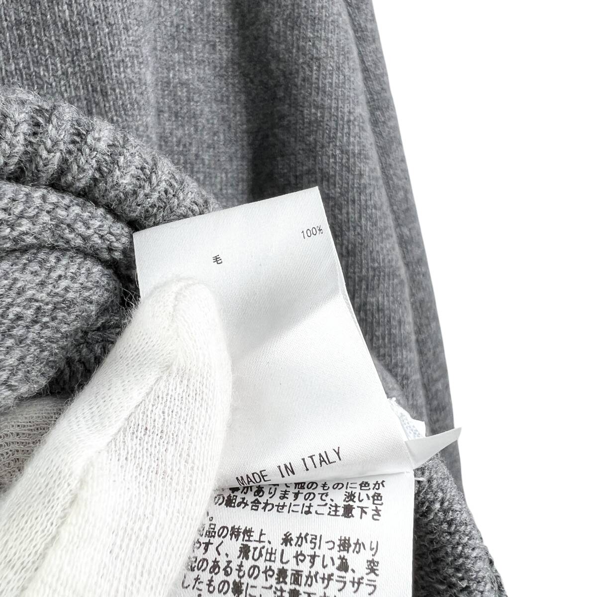 JILSANDER( Jil Sander ) BICOLOR DESIGN CREWNECK KNIT TOPS (grey)