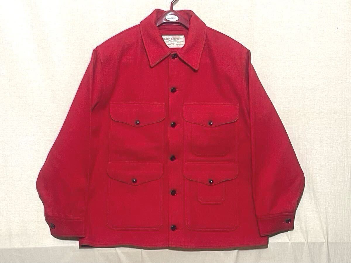 【FILSON】80s 90s フィルソン マッキーノクルーザー ジャケット ハンティング レッド アカ ヴィンテージ サイズ44ぐらい？