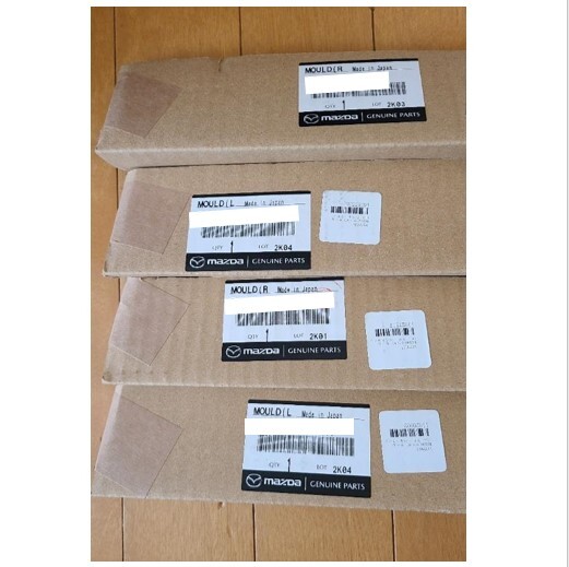 ◆新品 未使用 純正部品 マツダ デミオ DJ系 純正 ベルトラインモール 前后席左右 4點セット ボディ パーツ 在庫限り 希少 レア★