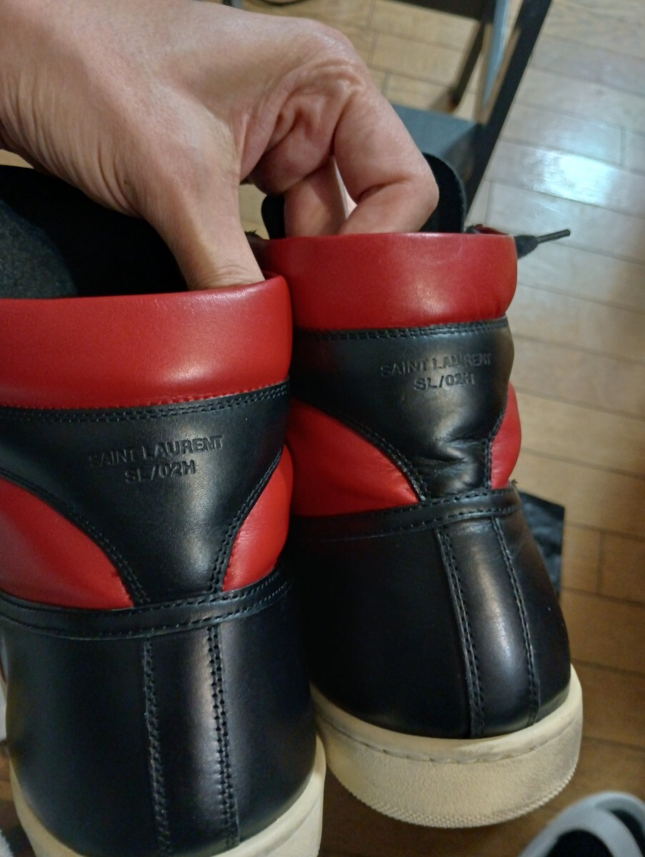SAINT LAURENT PARIS SL-02H High “Black Red” スニーカー SAINT LAURENT PARIS SL-02H High “Black Red” スニーカー