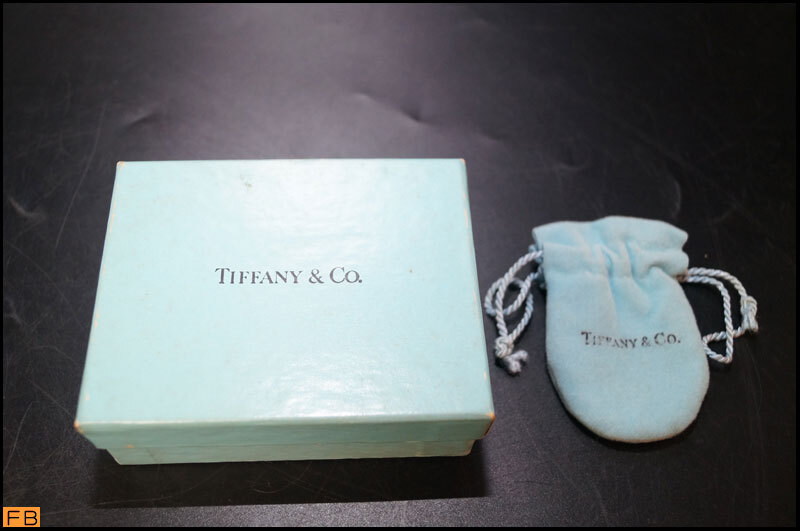 yf22-TIFFANY&CO ティファニー イニシャルネックレス シルバー 重量2g STERLING SPAIN アクセサリー 保存袋付き 箱付